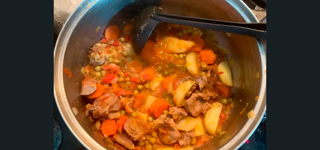 Lenguas de cordero a la portuguesa